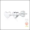 Pendientes de acero inoxidable con forma de corazón para mujer, aretes minimalistas de amor pequeño, estilo coreano bonito para mujer, regalo de dama de honor, joyería Otk1X