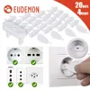 Hoekrand kussens eudemon 20 stks Chilebrazil Power Socket Socket plug bescherming ABS Cover Anti Electric Baby Safety Protector Dubbele beveiliging 230203