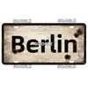 Vintage Berlin City Nummernschild War Blechschild Store Bar Wanddekoration Metallschild Home Decor Gemälde Plaketten Poster Wohnzimmer Wanddekoration w01