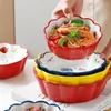 Ciotole Stoviglie giapponesi Ciotola per insalata di frutta in ceramica Simpatica personalità creativa per la casa con riso e noodle