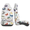 Car Seat Covers Vintage Butterflies And Wild Flowers Universal Cover Four Seasons Women Fiber Accessories