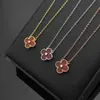 Womens Luxe Designer Ketting Mode Bloemen Klavertje Vier Hanger Ketting 18K Gouden Kettingen Sieraden Met Diamant