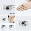 Band Rings Fashion Jewelry Black Spider Ring Zircon Diamond Drop Delivery Dhqnh