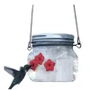 Otros suministros para pájaros Alimentador Portátil para colgar al aire libre Diseño de depósito transparente Flor fluida