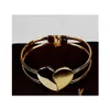 Charm Armband Armband Bangle Womens Fashion Gold Tone Cuff Heart Bling Handkedjan Charms Drop Leverans smycken Dhnue