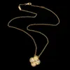 Collana di design di lusso Collane con quadrifoglio Collana da donna in oro 18 carati con diamanti