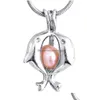 Pendant Necklaces Sliver Plated Cage Pendants Wholesale Cross Shape Diy Love Pearl Jewelry Lockets P55 Drop Delivery Dha3M