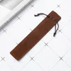 Velvet Drawstring Pen Bag Pouch With Rope Small Cloth Pencil Sleeve Case For One Pen Storage