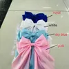 20pcs/ Silky Satin Barrettes Clip for Women Large Bow Metal Clips French Barrette Long Tail Soft Bowknot Hairpin Holding Hair 90's Accessories