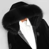 Men's Leather & Faux Real Fur Collar Jackets Mens Natural Wool Coats Winter Jacket Men Sheep Shearing Coat Learher CoatsMen's Men'sMen's