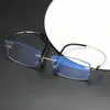Lunettes de soleil Anti UV lumière bleue bloquant les lunettes mode Transparent Len ordinateur femmes hommes Anti-fatigue lunettes plaine