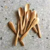 Quality 100 Pieces Small Bamboo Spoon 13.5cm Natural Spoons Durable for Cafe Coffee Tea Honey Sugar Salt Jam Mustard Ice Cream Handmade Utensils