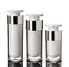 15ml 30ml 50ml Silver Airless Bottle Acrylic Vacuum Pump Bottles Lotion Bottle
