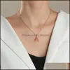 Anh￤nger Halsketten benutzerdefinierte Name anf￤ngliche Halskette transparent rosa Acryl f￼r Frauen Schmuck Drop Lieferung Anh￤nger otlke