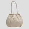 Lässige Markisentasche für Damen, großes Fassungsvermögen, One-Shoulder-Einkaufstasche, Baumwolle, weiches, wachsartiges Nylon, superleichte Messenger-Handtaschen