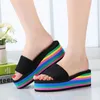 Tofflor 2023 Summer Women Sandal Platform Bath Wedge Beach Flip Flops High Heel Slide Sho