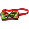 Hondenkragen Kerstmis ketting ketting ketting verstelbare riem voor kraaghonden accessoires Xmas Bow Tie Puppy Ties Supplies