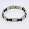 Link Bracelets Stainless Steel Rubber Bracelet Men's Chains Fashion Jewelry