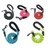 Hundhalsar Hållbara 1,5 m stora stora hundar Mountain Climbing Nylon Rope med vadderat handtag Vandringsledning PET -leveranser Leash Training Leashes