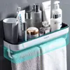 Set di accessori da bagno GURET Mensole da bagno drenabili per shampoo, doccia, portaoggetti, asciugamano rimovibile, per accessori da cucina