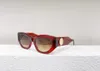 4376 Transparent Red Rectangle Sunglasses for Women Designer Sun Glasses Shades outdoor UV400 Protection Eyewear with Box