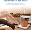 White Pedicure Trolley Nail Salon Rolling Foot Basin Cart Foot Bath Foot Massage Tool Elitzia ETST22