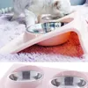 Miski dla kotów podajniki ze stali nierdzewnej zwierzaka bez poślizgu psa karmienia z kształt narzędzia yu-home