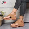 Oxford Flats Summer Sandals tofflor Pu Leather Flip Flops Belt Buckle Female Shoes Rom Fashion Women Slides 230203 6365