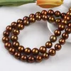 Kedjor Partihandel 3A Grad 11-14mm Brown Edison Round Freshwater Pearl Strand