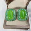 Studörhängen Bilincolor Trendy Green Earring för kvinnor