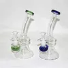 Heady Glass Bong Straight Percolator Dab Oil Rig Mini Rigs Colorful Waterpipe Water Bongs With Glass Bowl