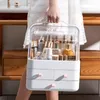 Storage Boxes Portable Makeup Box Waterproof Cosmetic Drawer Organizer Jewelry Nail Polish Make Up Container Desktop Beauty Case