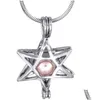 Pendant Necklaces Unique Sword Shape Plated Sliver Pearl Cage Pendants Locket Diy Oyster Jewelry For Womenp146 Drop Delivery Dhvcn