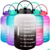 Water Bottles New 2.5L 3.78L Plastic Wide Mouth Gallon With St Bpa Sport Fitness Tourism Gym Travel Jugs Phone Stand Sxj19 Drop Deli Dhnzt