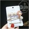 Hair Clips Barrettes Fashion Jewelry Starry Sky Beauty Barrette Clip Women Girls Hairpin 3Pcs/Set Drop Delivery Hairjewelry Dhdhs