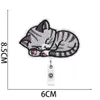 NOTIONS MIGNE CAT BADGE REEL HOTER RETRACTABLE AVEC CLIP d'identification pour la carte d'￩tiquette d'infirmi￨re Kawaii Cartoon Animal Nursing Doctor Doctor Bureau Alligator Clips