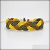 Bracelets de charme Bracelet de cheville de bijoux de mode pour femmes Corde à main en tissu de coton de couleur ethnique