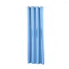 Curtain Thermal Insulated Solid Grommet Blackout Curtains Drape For Living Room (Blue 1Panel 39x98in)