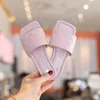 Slipper Korean Square Head Girls Summer Soft Sole Non-slip Beach Shoes Casual Solid Leather Sandals Slippers Children's Flats 0203