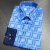 Camicia casual da uomo di alta versione a maniche lunghe tshirt fd camicie firmate Camicia in seta a contrasto stampata con lettere Giacca sottile