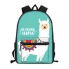 School Bags Drop Alpaca Backpacks For Teenager Girls Children Backpack Kids Book Bag Polyester Mochila Infantil