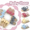 Premiers marcheurs bébé filles noeud papillon sandales mignon été semelle souple plat princesse chaussures infantile antidérapant enfants tout-petit 0-18 mois