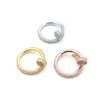 Anel de designer feminino moda cheio de pedras de diamante amor anel de ouro anéis de unhas jóias