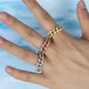 Trouwringen Zomer Mode Anel Masculino Cz Cubaanse Link Chain Ring Hiphop Goud Zilver Kleur Maat Chunky Curb Elegant Voor WomenWedding