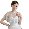 Scarves Women Lace Wrap Hollow Out Pure Color Shawl Bridal Off-shoulder Dress For Party Cape