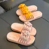 Slipper Meisjes Slippers met Bont Zomer Leuke Vlinder Prinses Kinderschoenen voor Meisjes Binnen en Buiten Effen Zachte Kinderen Platte Sandalen