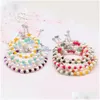Bracelet de perles de perles blanches coupées d'eau douce perlées 4 mm Mini bracelets de pierres précieuses en pierre pour femmes bijoux livraison directe bracelets Dhqds