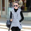 Femmes Gilets Automne Hiver Femmes Coton Gilet Manteaux Mince Chaud À Capuche Parka Vestes Lady Midi Long Sans Manches Gilet Outwear Kare22