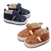 Första vandrare tå stängd Baby Toddler Soft Sole Sandals Breattable Skin Friendly Infant Sandal Shoes Denim Footwear