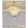 Lampy wiszące nowoczesne żyrandol salon prosta oświetlenie atmosfera lampka domowa luksusowa sypialnia europejska restauracja Crystal Drop dht9k